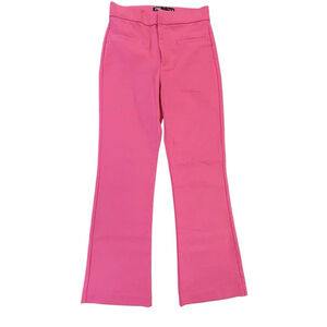 ZARA Pants Trousers Hot Pink Mini Flare Flat Front Sz. XS